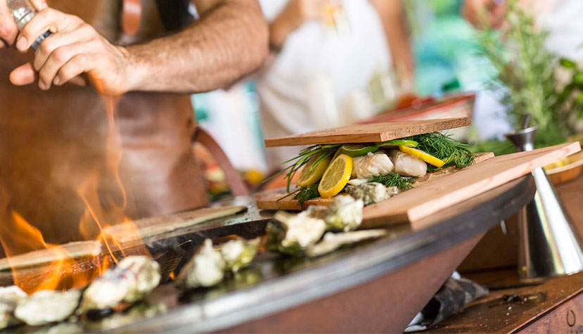 Outdoor koken hout